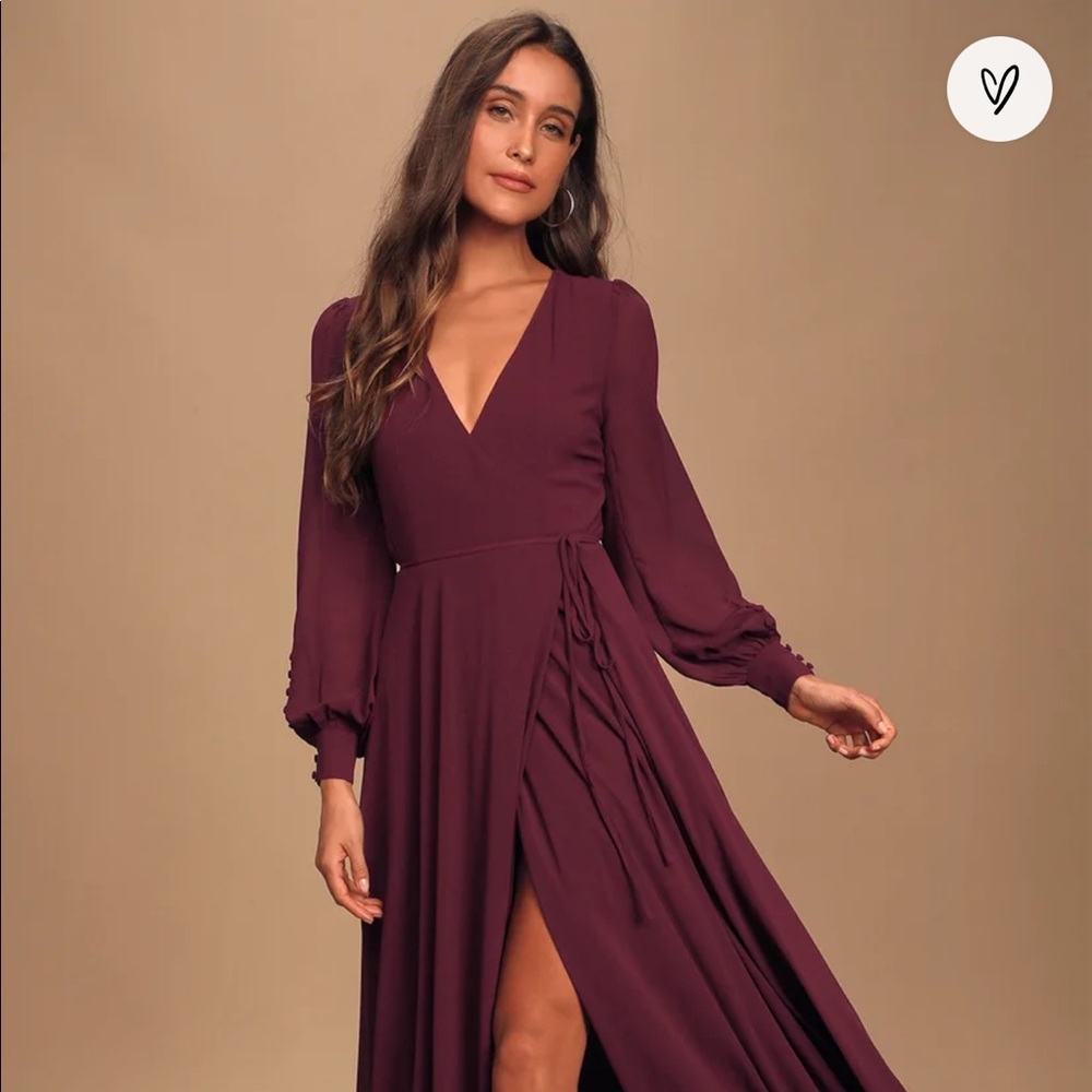 Lulu’s Maroon XS Maxi Dress